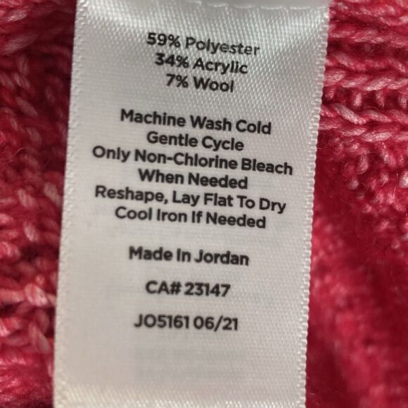 Talbots Sweater Womens 3X Pink Textured Stitch Knit Mockneck Straight Hem - Picture 6 of 7